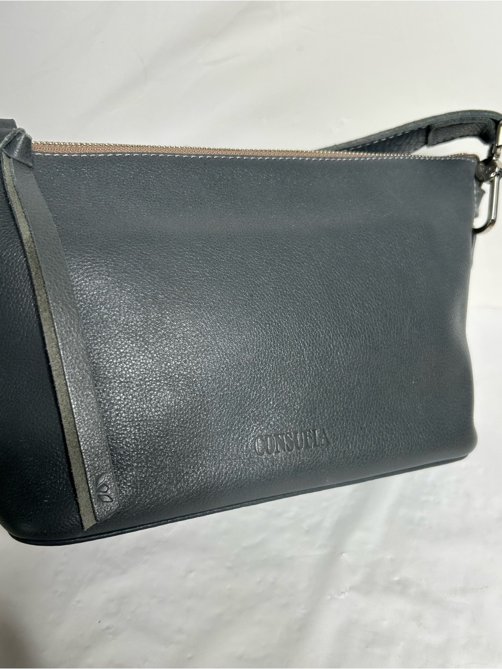 Consuela Keanu Your Way Gray Leather Shoulder Bag - Picture 2 of 12